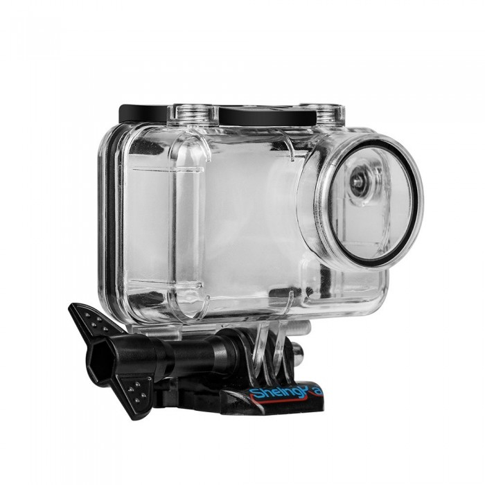Transparent Sports Action Camera Waterproof Housing Case Protective Case Box Shell Protector with Mount Base Screw Underwater Depth 40 Meters/ 131ft for Swimming Diving Surfing Skiing for DJI Osmo Action